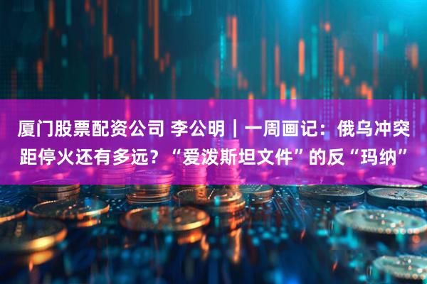 厦门股票配资公司 李公明｜一周画记：俄乌冲突距停火还有多远？“爱泼斯坦文件”的反“玛纳”